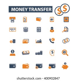 iconos de transferencia de dinero

