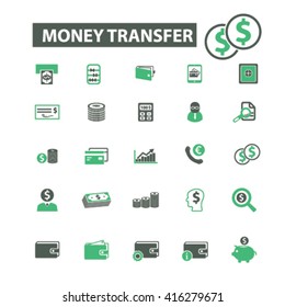 money transfer icons
