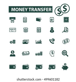 money transfer icons
