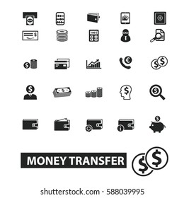 money transfer icons
