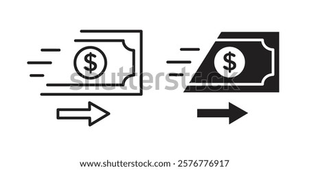 Money transfer icons pack for ui designs