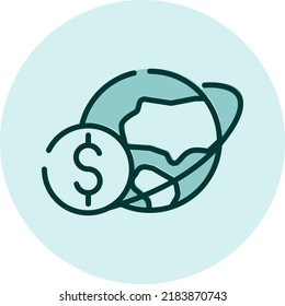 Transferencia de dinero, ilustración, vector sobre fondo blanco.