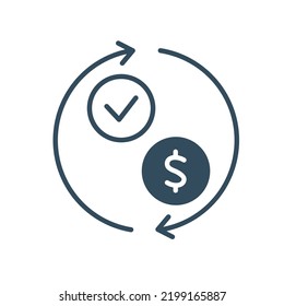money transfer line icon. Simple element illustration. money transfer  concept outline symbol design.