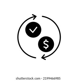 money transfer line icon. Simple element illustration. money transfer  concept outline symbol design.
