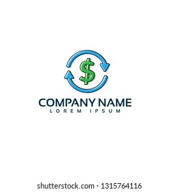 money transfer logo concept, money transfer icon. Designed for your web site design, logo, app, UI
