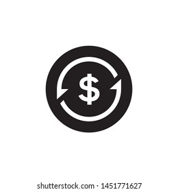 Money transfer logo template vector funds icon design