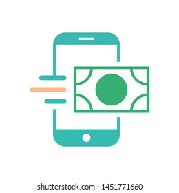 Money transfer logo template vector funds icon design