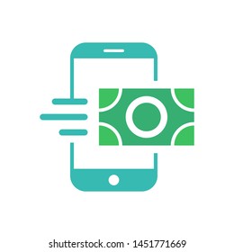Money transfer logo template vector funds icon design