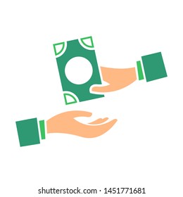 Money transfer logo template vector funds icon design