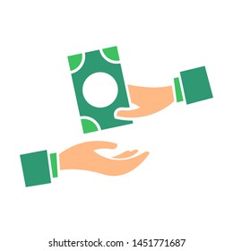 Money transfer logo template vector funds icon design