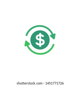 Money transfer logo template vector funds icon design