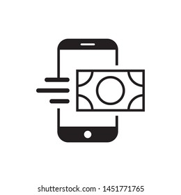 Money transfer logo template vector funds icon design