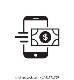 Money transfer logo template vector funds icon design