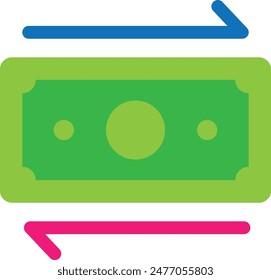 Pago de transferencia de dinero Ilustración de icono de renderizado 3D