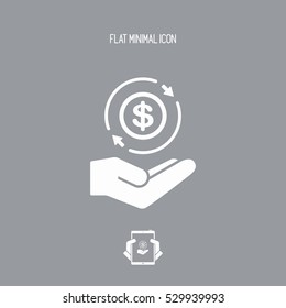 Money transfer service - Dollars - Minimal icon