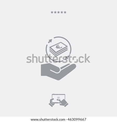 Money Transfer Service Euro Minimal Icon Stock Vector - 