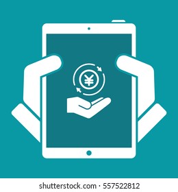 Money transfer service - Yen - Minimal icon