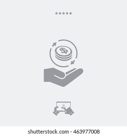 Money transfer services - Dollar - Minimal modern icon