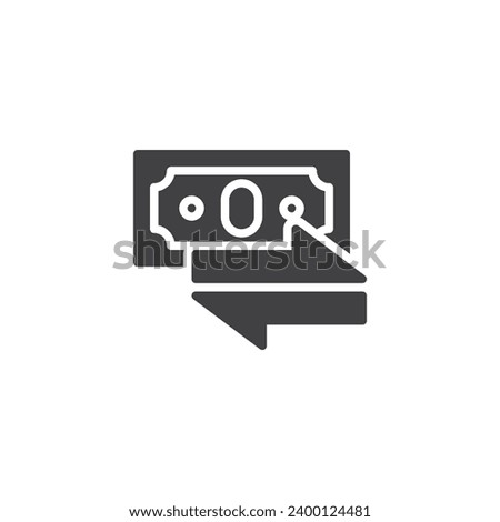 Money transfer transaction vector icon. filled flat sign for mobile concept and web design. Money Transfer glyph icon. Symbol, logo illustration. Vector graphics