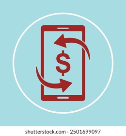 Money transfer trendy icon ready abstract prepared vector illustration colorful artwork design.eps