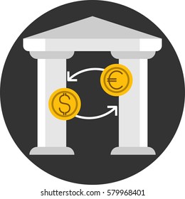 Money transfer. Vector icon

