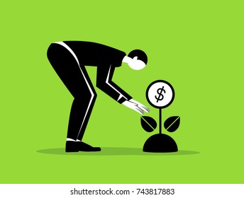 A money tree. Business vector concept illustration.