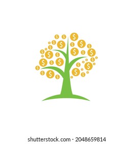 money tree design concept logo