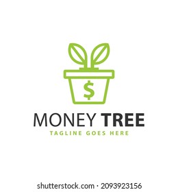 money tree education investment illustration logo design