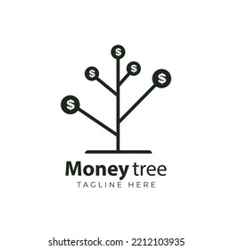 Money tree. Finance logo design for company, brand, and website. Vector EPS 10