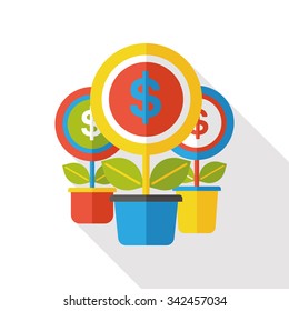 money tree flat icon
