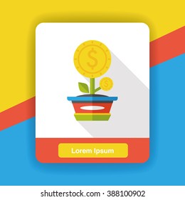 money tree flat icon