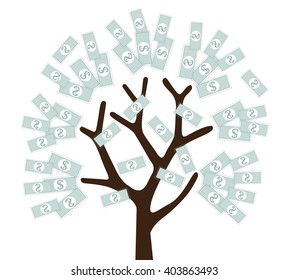 money tree , money grown up vector