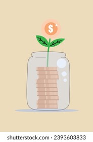 El árbol de dinero crece en el banco.