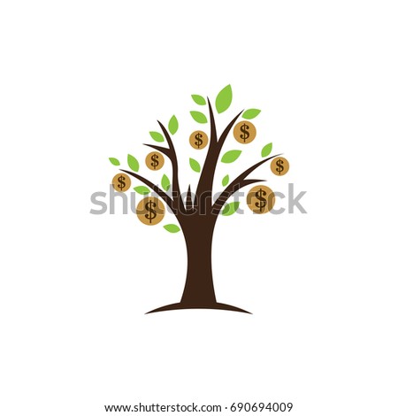 Money Tree Growth Vector Stock Vector Royalty Free 690694009 - money tree growth vector