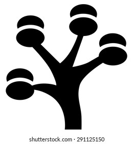 Money Tree icon from Commerce Set. Vector style: flat symbol, black color, rounded angles, white background.
