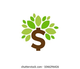 Money Tree Icon Logo Design Element