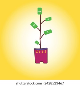 money tree icon stock vector