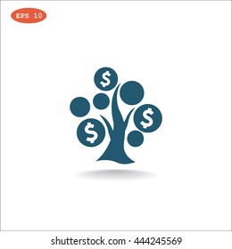 Money Tree icon vector