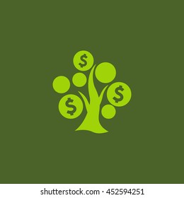  Money Tree icon vector .