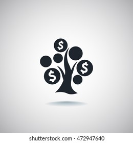  Money Tree icon vector .