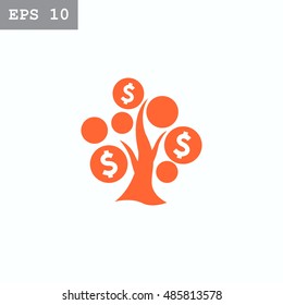  Money Tree icon vector .