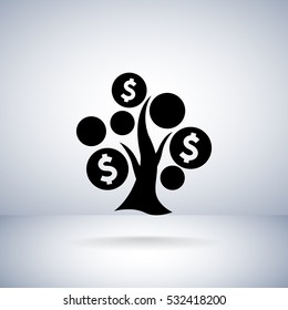  Money Tree icon vector .