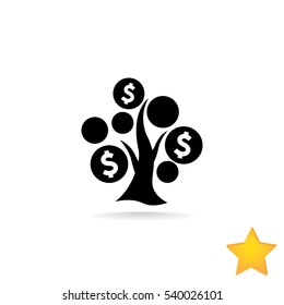  Money Tree icon vector .
