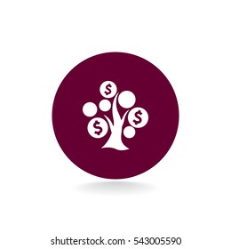  Money Tree icon vector .