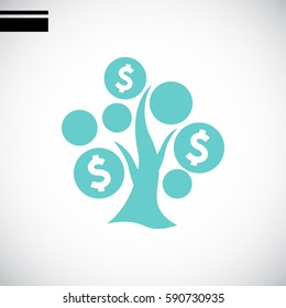  Money Tree icon vector .