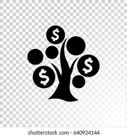  Money Tree icon vector .