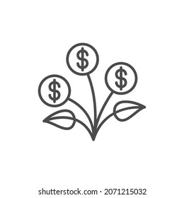 Money Tree icon vector illustration