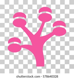 Money Tree icon. Vector illustration style is flat iconic symbol, pink color, transparent background. Designed for web and software interfaces.