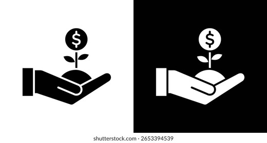 Gráficos escalables del Vector del icono del árbol del dinero