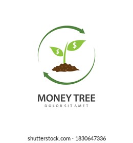 Money tree illustration vector design